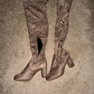 Women's Taupe Knee-High Boots